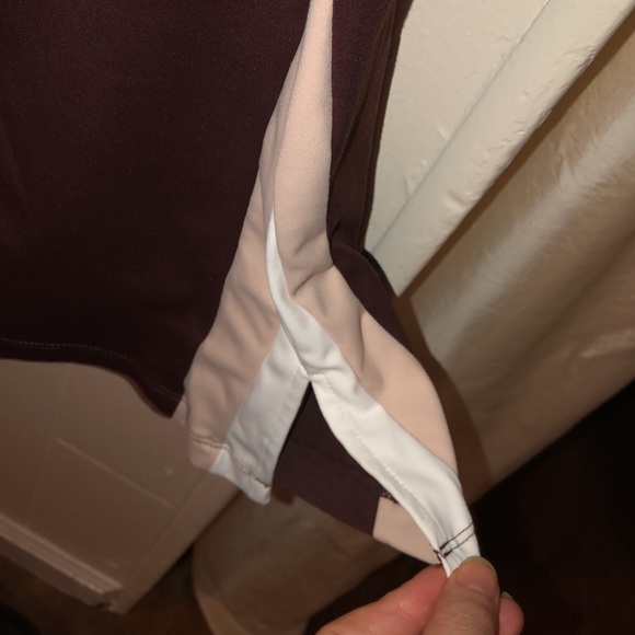 Wilo the Label Brown Colorblock NWOT Size Large Flare Leggings - Picture 10 of 10